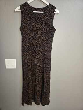 Molly Malloy Vintage Brown & Black  Textured 90's Dress Size 8